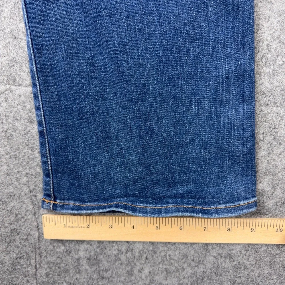 FRAME Jeans Women 32 Blue Le Crop Mini Boot High Rise Stripe Stretch Denim Pants